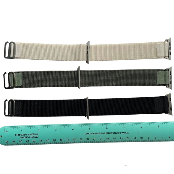 NEW 3 Alpine Loop Band Apple Watch ULTRA 49mm Starlight Olive Black NWT - Picture 9 of 11